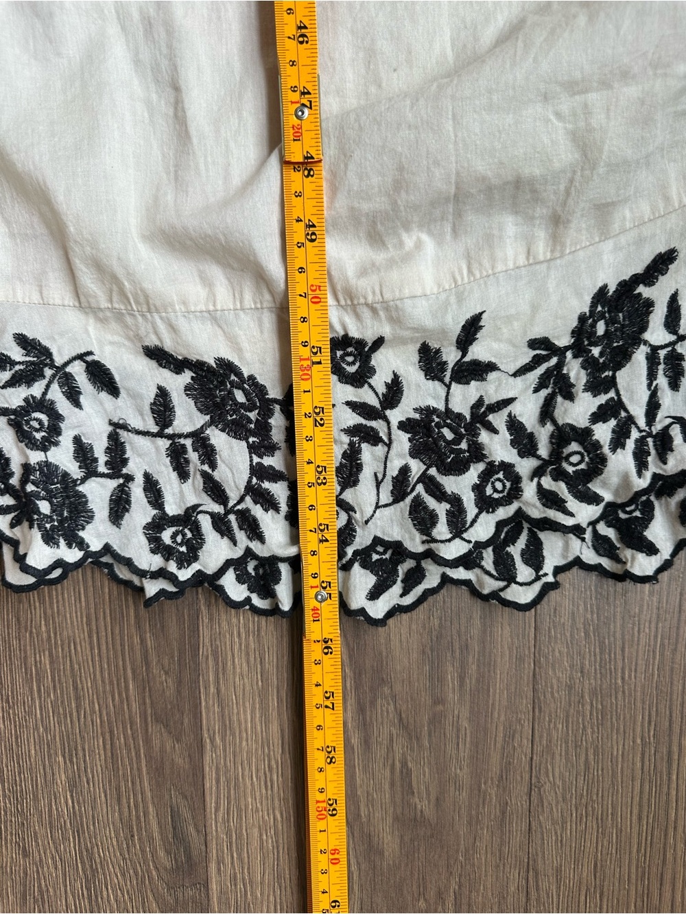 Abercrombie & Fitch Embroidered Cotton Maxi Dress White Black Halter Boho XL P - Picture 12 of 14